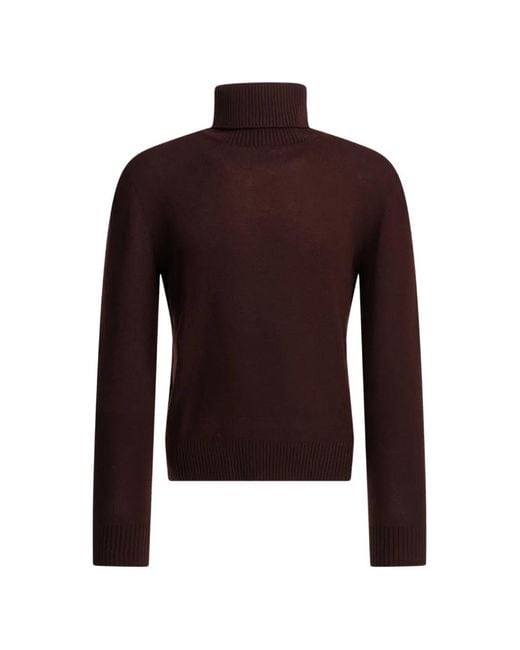 Altum Red Roll-Neck Cashmere Sweater for men