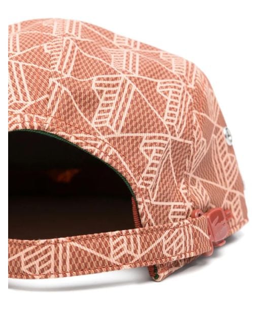 Lacoste Pink Printed Twill Cap