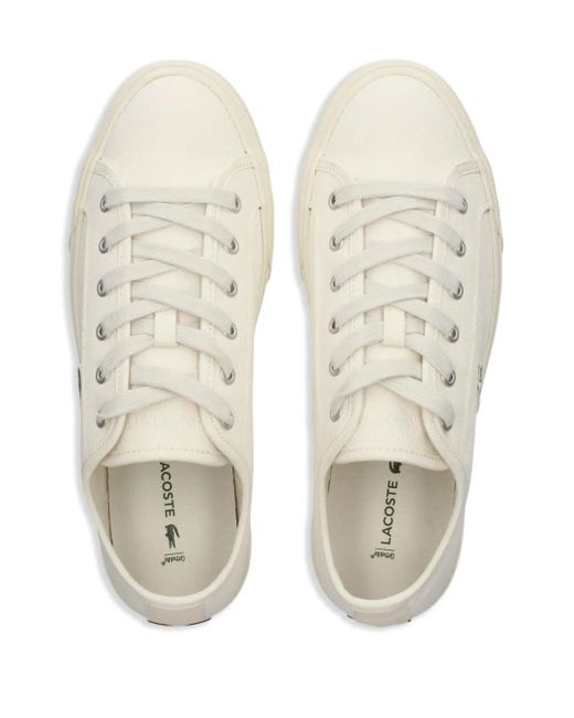 Lacoste White Backcourt Logo-Patch Sneakers for men