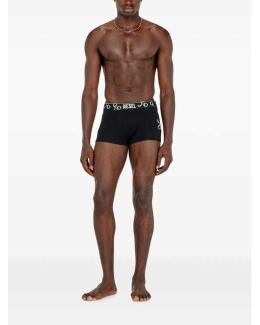DIESEL Black Lot De Trois Boxers À Motif De Menottes for men