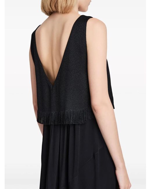 Proenza Schouler Black V-Neck Maxi Dress