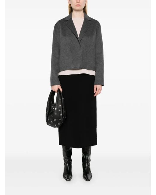Theory Gray Cropped Jacket