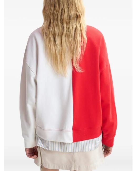 Essentiel Antwerp Red Sequin Detail Sweatshirt