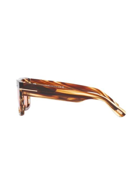 Tom Ford Pink Fausto Square-Frame Sunglasses for men