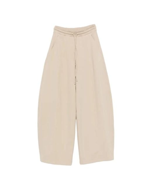 Max Mara White Drawstring Wide-Leg Trousers