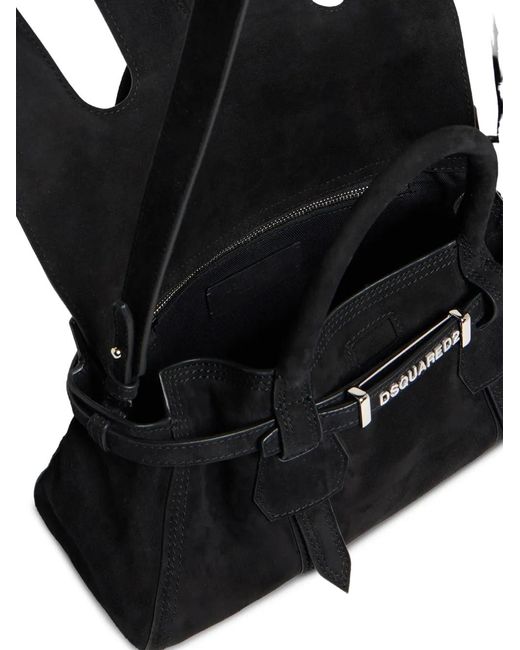 DSquared² Black Suede Tote Bag
