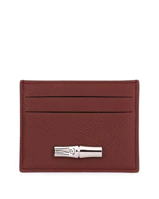 Longchamp Purple Le Roseau Card Holder
