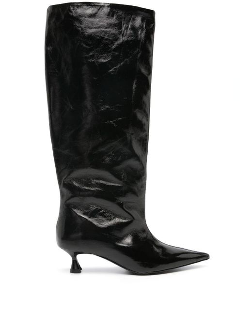 Botas altas con tacón de 45mm Ganni de color Black