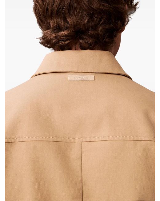 Calvin Klein Natural Zip-Up Collared Jacket for men