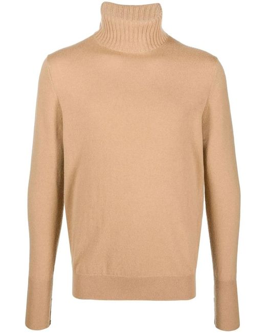 Ballantyne Natural Roll-Neck Fine Knit Jumper for men