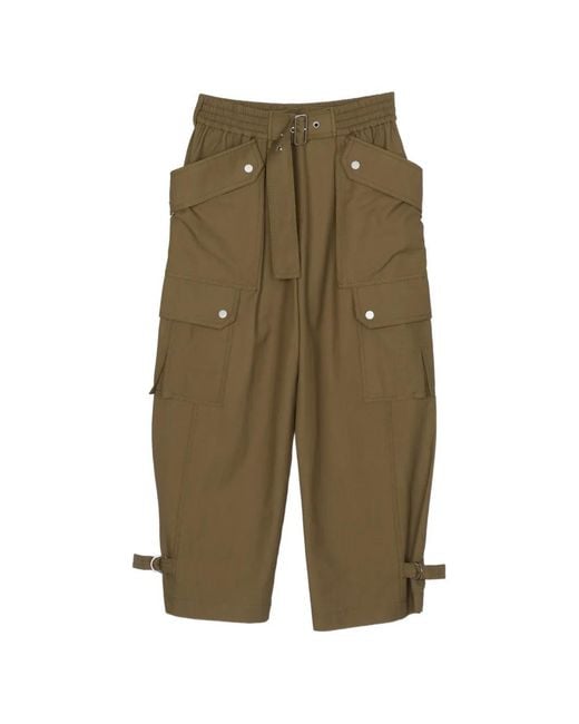 3.1 Phillip Lim Green Buckle-Belted Cargo Pants