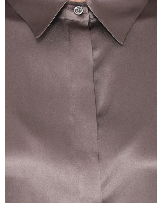 Peserico Brown Long-Sleeve Shirt