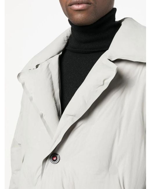 Maison Margiela Gray Single-Breasted Padded Coat for men