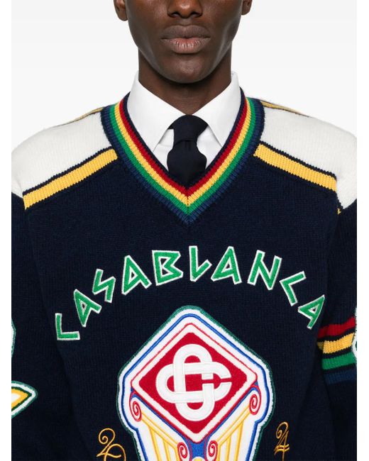 Casablanca Blue Fraternity Sweater for men