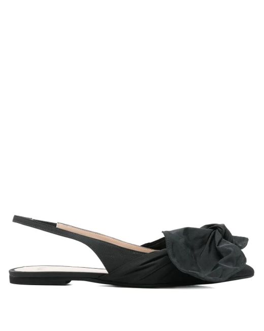 N°21 Black Bow-Detail Ballet Flats
