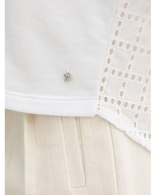 DKNY White Round-Neck T-Shirt