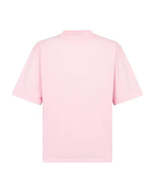 DSquared² Pink Sun Bleached2 Loose Fit T-Shirt for men