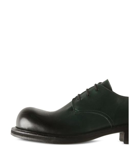 Acne Green Leather Derby Shoes for men