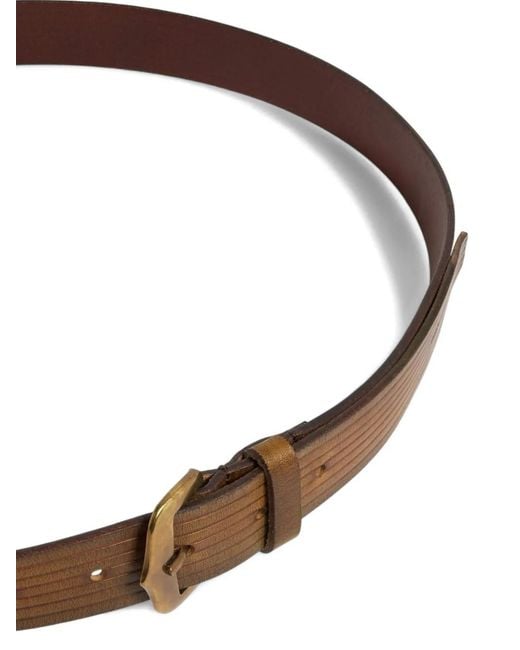 DSquared² White Buckle Leather Belt for men