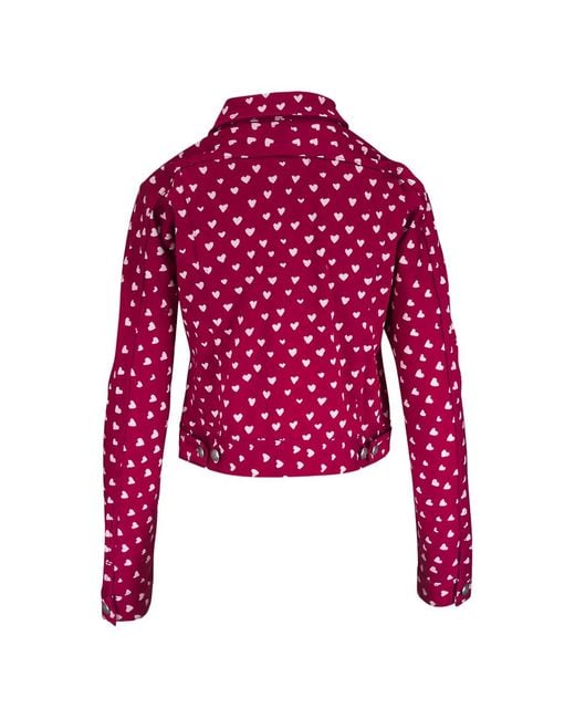 R13 Red Veste À Imprimé Cœur