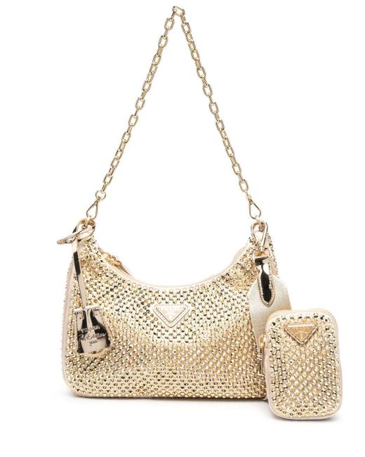 Prada Re-Edition 2000 crystal-embellished Shoulder Bag - Farfetch