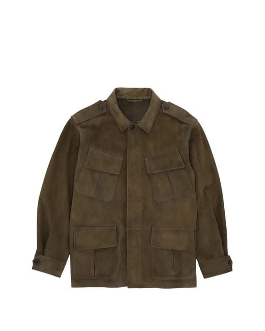 Fortela Brown Julian Suede Jungle Jacket for men