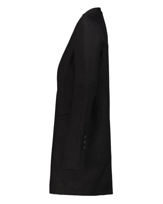 Rick Owens Black Puffed-Shoulder Two-Button Jacket