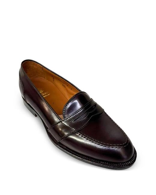 Alden White Leather Loafers for men