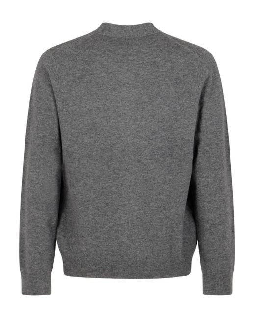 Comme des Garçons Gray Button-Front Wool Cardigan for men