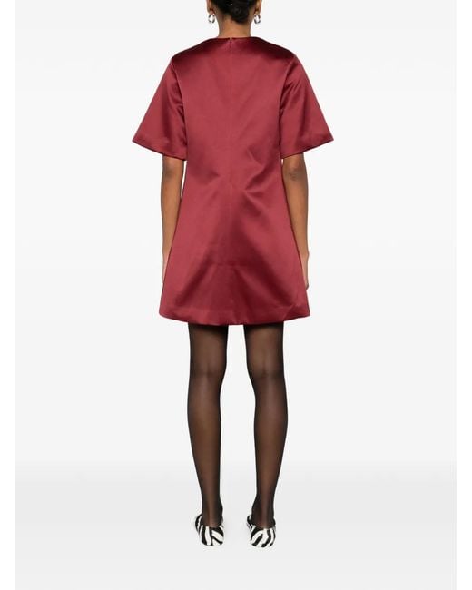 By Malene Birger Harperz Mini-Jurk Met Korte Mouwen in het Red