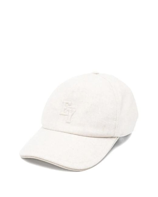 Eleventy White Logo-Embroidered Baseball Cap for men