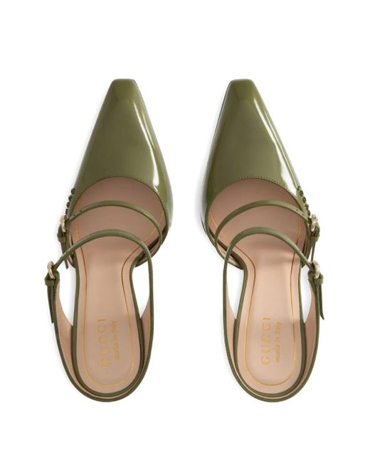 Gucci Green 110Mm Wedge-Heel Pumps