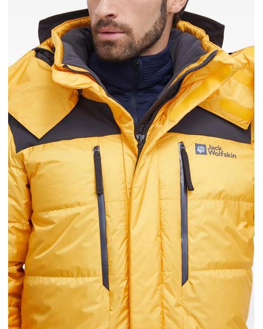 Jack Wolfskin Yellow 1995 Series Hooded Quilted Jacket for men