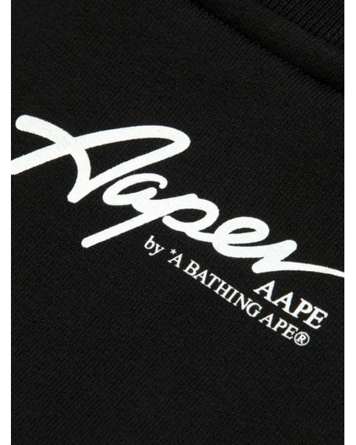Aape By A Bathing Ape Black Embroidered Ape Head Ribbed Trim Cardigan for men