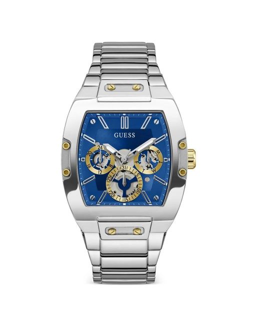 Guess Blue Logo-Detail 41.5Mm Watch for men