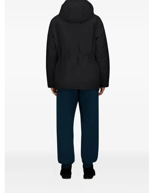 Herno Black Hooded Flap-Pocket Jacket for men