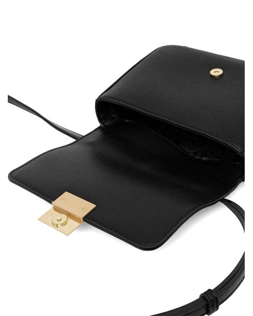 ARMANI EXCHANGE Black Logo-Plaque Cross-Body Bag