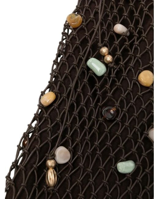 Cult Gaia Black Mercier Bauble-Embellished Tote Bag
