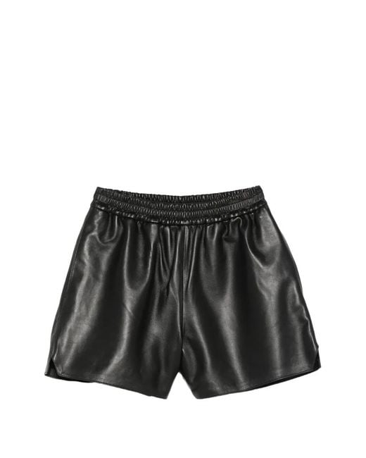 Arma Black Fyona Leather Shorts