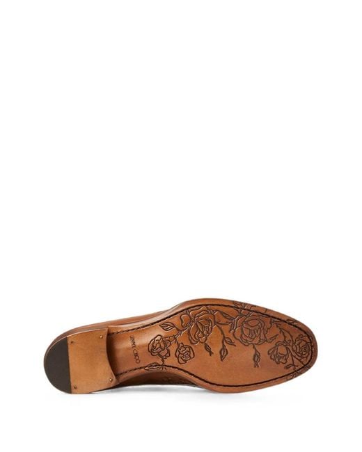 Jimmy Choo Brown Vine Lace-Up Oxford Shoes for men