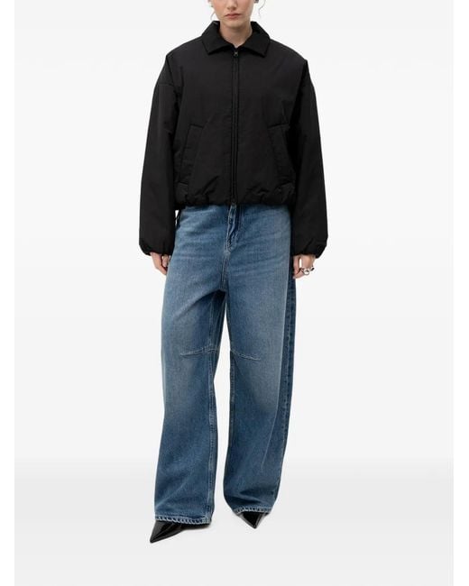 HUGO Black Zip-Up Drawstring Jacket