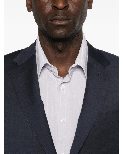 Canali Blue Notched Lapel Two-Piece Suit for men