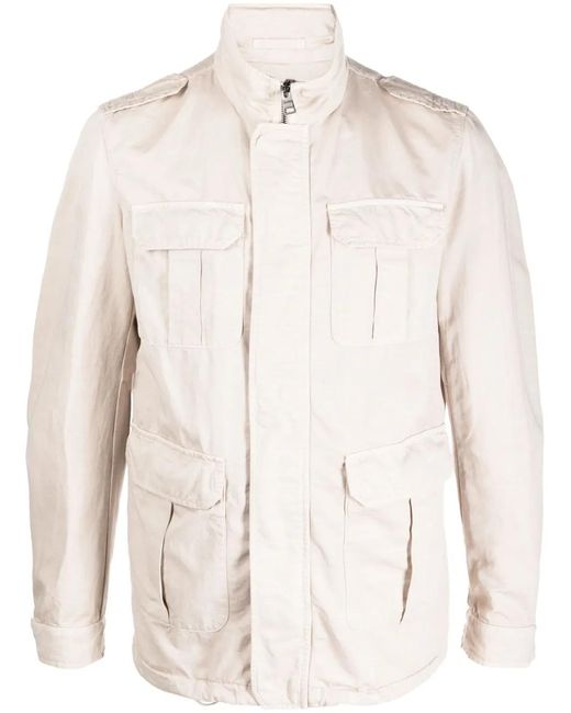 Herno Natural Zip-Up Utility Jacket for men