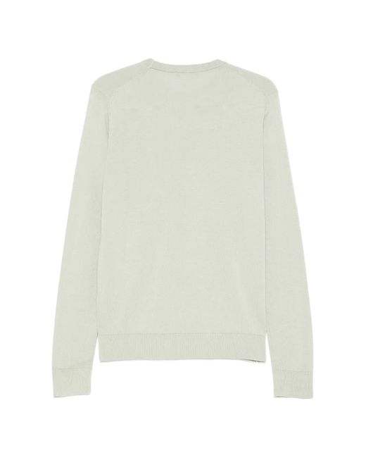 Alpha Studio White Crew-Neck Sweater for men