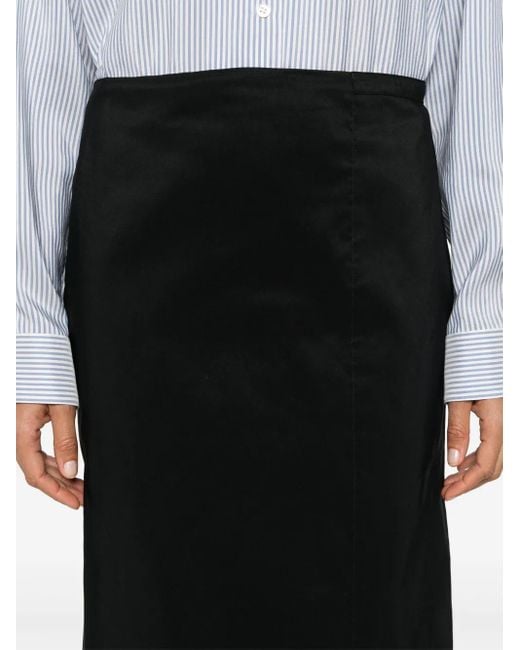 The Row Black Voice Midi Skirt