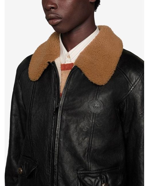 gucci mens shearling coat