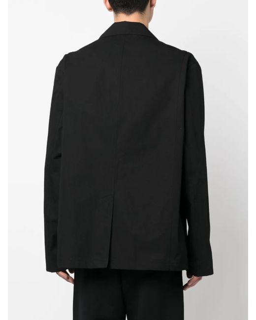 OAMC Black Oversize Cotton Single-Breasted Blazer for men