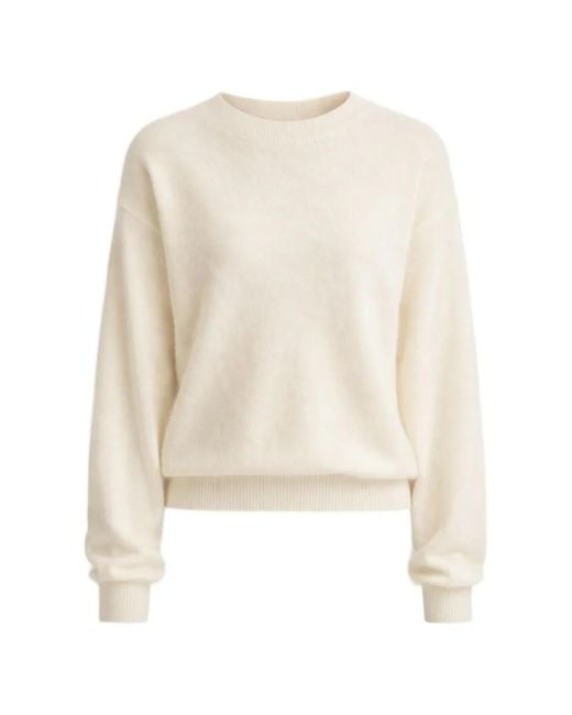 Iris Von Arnim White Crew-Neck Sweater