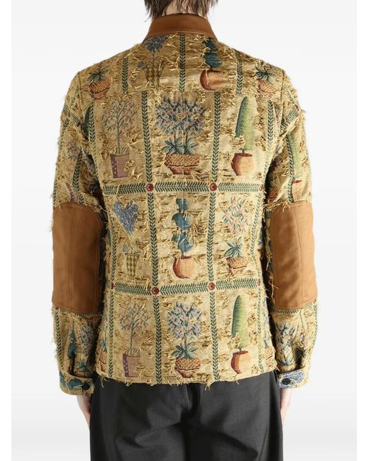 Junya Watanabe Metallic Fringed Print Jacket for men