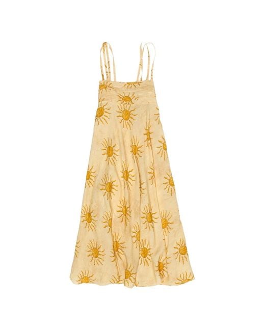 Bimba Y Lola Metallic Bimba By The South A-Line Pleated Dress